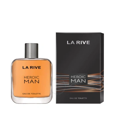 La Rive Men's Heroic Man Edt Spray 3.4 oz Fragrances 5903719640916 In Pink / Violet