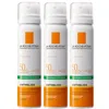 La Roche-posay Anthelios Anti-shine Sun Protection Invisible Spf50+ Face Mist 75ml Trio