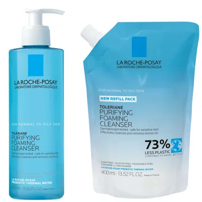 La Roche-posay Toleriane Purifying Foaming Cleanser Refill Set In White