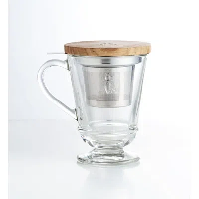 La Rochere Napoleon Bee 14 oz Tea Cup, Infuser And Lid In Clear