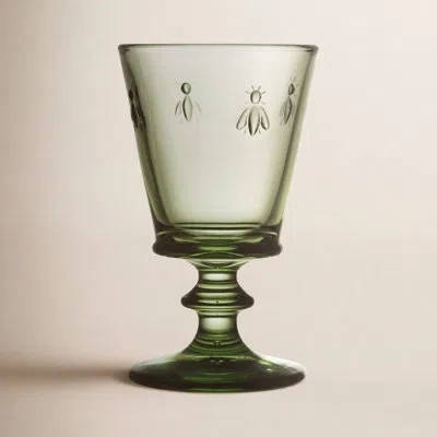 La Rochere Napoleon Bee Provence 9 Oz. Wine Glass In Green