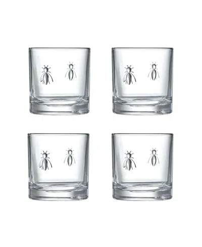 La Rochere Napoleon Bee Whiskey Glasses, Set Of 4 In Clear