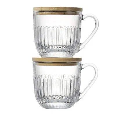 La Rochere Quessant 9 Oz. Covered Latte Mug In Brown
