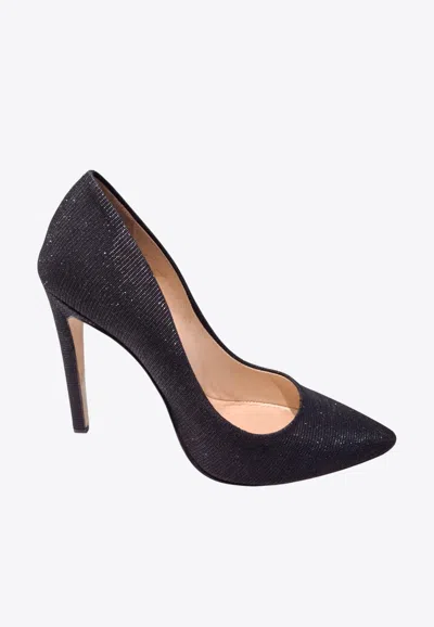 LA ROSE 100 LUREX POINTED PUMPS