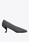 La Rose 50 Crystal Embellished Pumps In Black