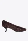 La Rose 50mm Crystal-embellished Pumps In Brown