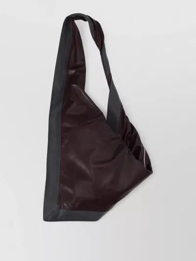 La Rose Asymmetrical Slouchy Shoulder Bag Two Tone