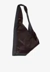 La Rose Bandana-shaped Leather Shoulder Bag In Brown