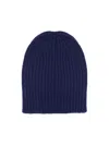 La Rose Navy Blue Classic Beanie Hat