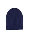 La Rose Navy Blue Classic Beanie Hat