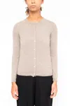 La Rose Button-fastening Cashmere Cardigan In Beige