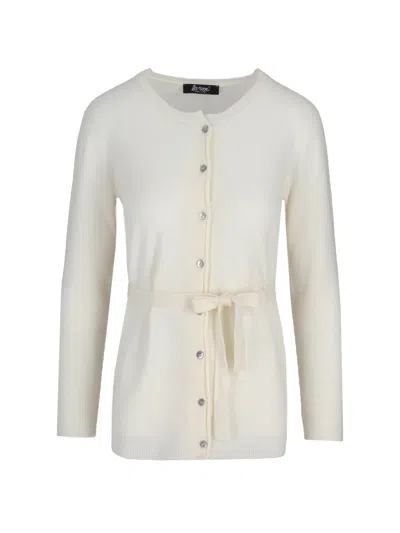 La Rose Belted Button-front Cardigan In Animal Print