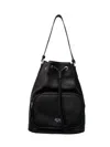 La Rose Drawstring-fastening Cross Body Bag In Black