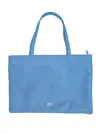 La Rose Blue Logo Tote Bag In Blue