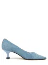 La Rose Blue Pointed Toe Pumps In Blue