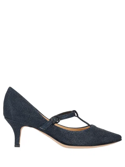 La Rose Blue Pointed-toe Pumps In Multi