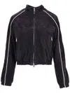 La Rose Blue Suede Bomber In Blue