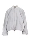La Rose Bomber Nappa Bianco In Multi
