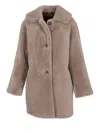 La Rose Brown Long Haired Coat In Bronze