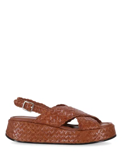 La Rose Brown Platform Sandals