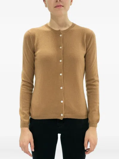 LA ROSE BUTTON CASHMERE CARDIGAN
