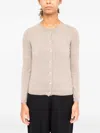 La Rose Button-fastening Cashmere Cardigan In Neutral