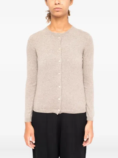 LA ROSE BUTTON-FASTENING CASHMERE CARDIGAN