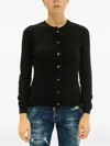La Rose Essential Cashmere Cardigan In Black