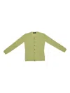 La Rose Button-front Cashmere Cardigan In Green