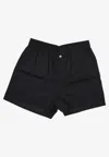 La Rose Button-up Mini Shorts In Black