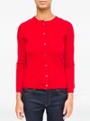 La Rose Essential Cashmere Cardigan In Red