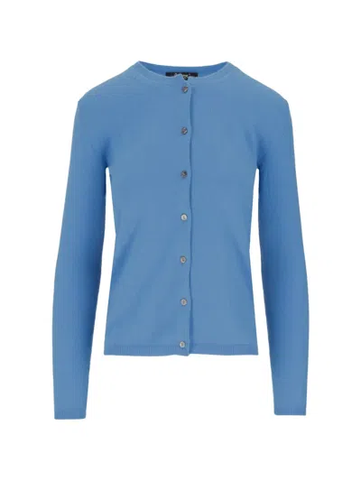 La Rose Button-up Cardigan In Blue