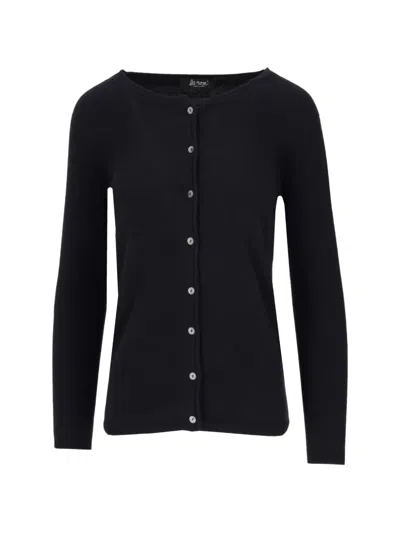 La Rose Button-up Long-sleeved Cardigan In Animal Print