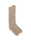 La Rose Cable-knit Socks In Brown