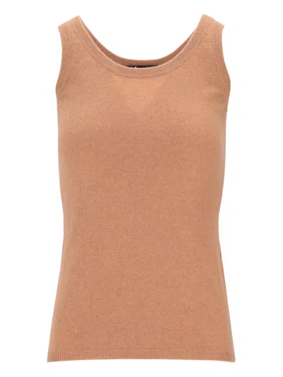 La Rose Canotta Cash Cammello In Brown