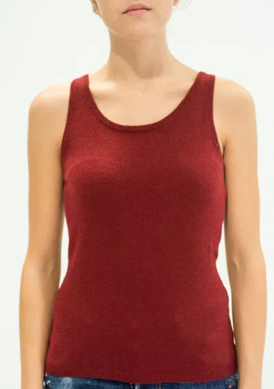 La Rose Canotta Cash Bordeaux In Red