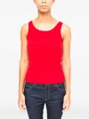 La Rose Canotta Cash Round-neck Tank Top In Red