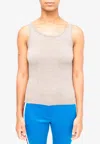 La Rose Canotta Cashmere Tank Top In White