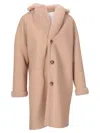 La Rose Single-breasted Fur Coat In Green