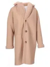 La Rose Single-breasted Fur Coat In Green
