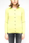 La Rose Light Green Cashmere Cardigan