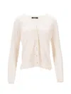 La Rose Cardigan Knit White In Neutral