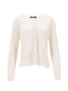 La Rose Cardigan Knit White In Neutral