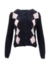 La Rose Cardigan Losanghe Cash In Blue