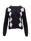 La Rose Cardigan Losanghe Cash In Blue