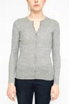La Rose Grey Cashmere Cardigan