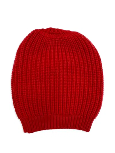 La Rose Cash Beanie Rosso In Red