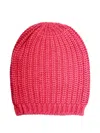 La Rose Cash Costa Corto Ribbed Beanie In Pink