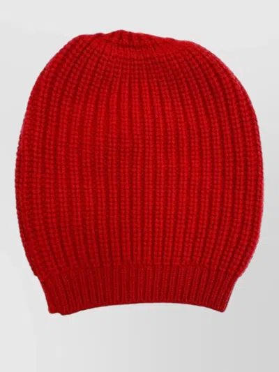 La Rose Cashmere Beanie Ribbed Texture Stretch Fit