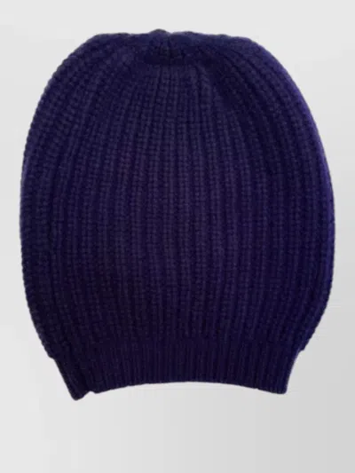 La Rose Cashmere Beanie Ribbed Texture Stretch Fit